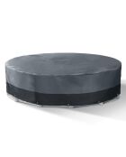 Housse de protection pour piscine ronde gris/noir - D.370x80 cm